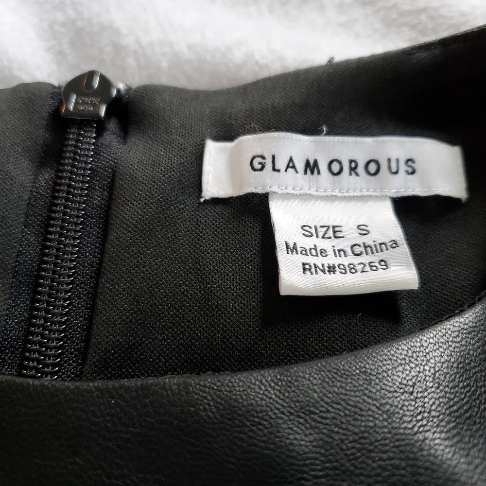 Glamorous Vegan Leather Bodycon Dress - Picture 4 of 4